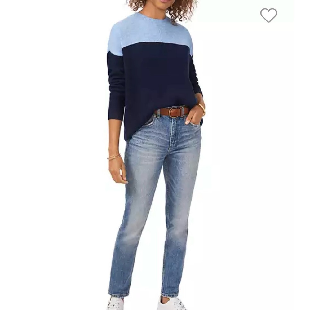 Vince Camuto Color Block Sweater Navy XS